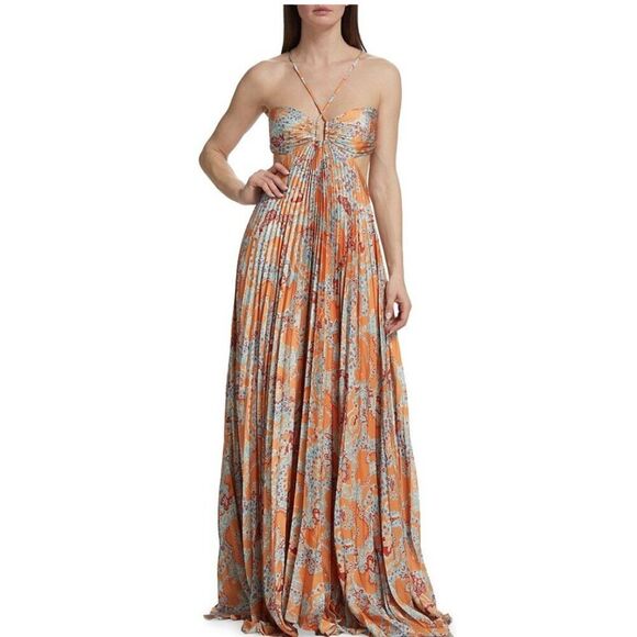 NWOT.$895 A.L.C. Halterneck Gown Size 8 - Picture 1 of 8